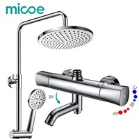 Micoe shower set intelligent thermostatic faucet shower nozzle brass thermostatic mixing valve bathroom faucet