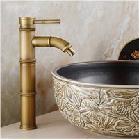 Antique Bamboo Faucet Washing Machine Mouth Basin Hot and Cold Water Mixer Can Connect Water Pipe
