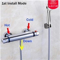 Hot Sale Thermostatic Shower Faucet Thermostatic Mixing Valve Bathroom Faucet with Shower Head Mixer Faucet