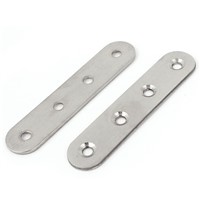 Flat Stainless Steel Repair Mending Fixing Plate Brackets Support 2pcs