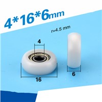 4 * 16 * 6mm POM injection plastic sliding door and door round ball bag plastic pulley bearing container plastic small wheel