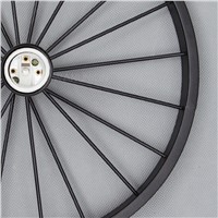 Industrial Style Pendant Light with Black Iron Wheel-Like Retro Ceiling Lamp For Indoor Decors