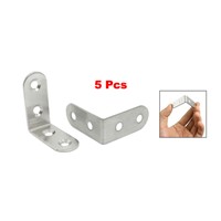 Furniture Round End Right Angle Bracket Fastener 40mm x 40mm 5Pcs