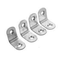 10 pieces Stainless Steel Round Corner angle iron shelves Two Holes 25 x 25 x 1.5 mm