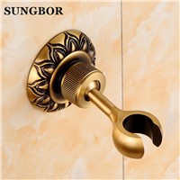 Carved Antique Brass Bidet Faucets Wall Mounted Bathroom Shower Toilet Washing Machine Faucet Cold Water With Spray Gun SZ-8666F