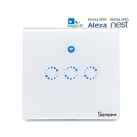 Sonoff T1 1-3 Gang WiFi &amp; RF 86 Type UK Smart Wall Touch Light Switch Timer Network Remote Control Smart Home Wireless Switch