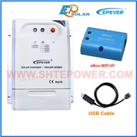 30A 30amp 12v 24v auto work Tracer3210CN solar charging regulator EPEVER MPPT wifi function USB cable connect EPsolar