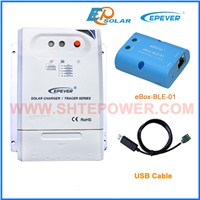 solar voltage controller 12v 24v auto work use EPEVER EPsolar Tracer3210CN USB+temperature sensor cables bluetooth connect