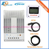 20A charger mppt solar regulator+MT50 remote meter USB cable&amp;temperature sensor Tracer2215BN 12v 24v 20amp