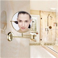 BAKALA 8&amp;amp;quot; Wall Mounted Round Magnifying Bathroom Mirror Brass Makeup Cosmetic Mirror Lady&amp;amp;#39;s Private Mirrors