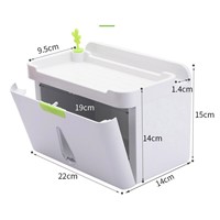 fashion ABS white bathroom viscose water proof wall mounted  paper holder paper case phone holder hanger bathroom accessories