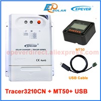 Battery charger solar EPEVER brand controller 30A 30amp+USB cable connect PC Tracer3210CN with MT50 remote meter
