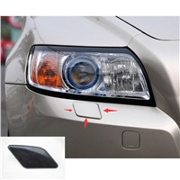100% NEW Black Plastic Front Left Right Bumper Headlight Washer Jet Nozzle Cover Cap for V/olvo S40 V50 2005-2007
