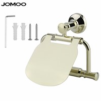 JOMOO Flanged Gold Wall Mounted Bathroom Paper Holder Bath Tissue Box Holder Toilet Paper Roller Lightweight Bathroom Accessory