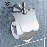 YanjunSUS-304 Stainle Copper Toilet  Paper Roll Holder With  Flap  Wall Mounted Paper Towel Holder Bathroom Accessories YJ-81556