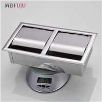 Recessed Toilet Paper Support Stainless Steel Toilet Paper Holder Wall Roll Holders Tissue Box Cover Bathroom Accessories MFJ515