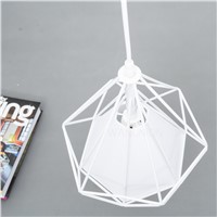 Free with led bulb colorful birdcage pendant lights iron retro light oft pyramid lamp metal cage with VDE best wire and holder