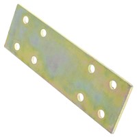 110mm x 35mm x 1.5mm Eight Holes Straight Corner Bracket Brass Tone