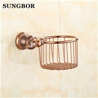 Gold brass Toilet Paper basket Holder toilet paper roll Holder,Tissue bumf Holder,Bathroom Accessories Products SJ-8107K