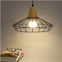 Vintage Iron Wire Bulb Cage Lampshades Hanging Lamp Holder Guard Shade Industrial Home Light Decoration