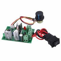 1pc Mayitr 6-30V DC Motor Speed Controller With Reversible PWM Forward / Reverse Switch Potentiometer 80W 6A