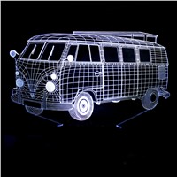 Heart Bus Fish Acrylic Panel For 3D LED Lamp Aniful Morden Creative Gifts Transparent Acrylic Design Not include the Base