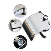 Chrome Polished Stainless Steel Bathroom Toilet Roll Paper Holder European Toilet Paper Holder Wall Mounted Tissue Holder