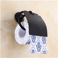 AUSWIND European Black Soild Brass Toilet Paper Rack Wall Mount Bathroom Paper Box Antique Toilet Paper Holder 9p