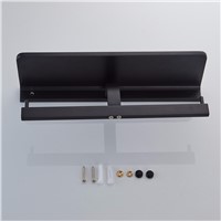 Wall Mounted Toilet Paper Holder with Black Space aluminum Double Rolls Paper Holder Bathroom Accessories