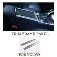 Chrome Cup Drink Holder Armrest Center Console Cover Trim Frame Panel for V/olvo XC60 S60 V60 2011-2015 2pcs New sliver