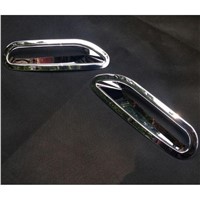 Car Decorative Trim 2 pcs New Silver Rear Back Fog Light Lamp Cover Trim Molding for N/issan X-Trail Rogue 2014 2015