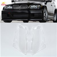 1 Pair Left &amp;amp;amp; Right Front Headlight Lens Lamp Cover for BMW E46 3-series 01-06 Great High Quality Car-styling