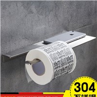 AUSWIND modern 304 stainless steel paper holder Square base Toilet phone holder sliver brush wall mount bathroom hardware