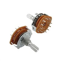 RS25-1-12 Split Shaft AC 125V 0.3A 250V 0.6A 1 Pole 12 Positions Rotary Switch (Bag of 2)