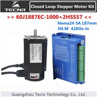 60J1887EC-1000+2HSS57 Nema24 Hybird Closed Loop Stepper Motor Kit 3.0N.m 428Oz-in 2 phase stepper motor driver