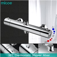 micoe shower faucet 38 degree intelligent thermostatic hot and cold faucet bathroom mixer brass mixing valve