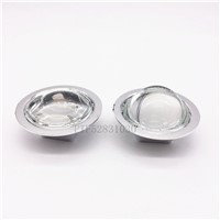 1pcs 60-80 Degree 90-120Degree 44mm LED Convex Optical Glass Led Lens +Led Lens Reflector ,High power 10w LED