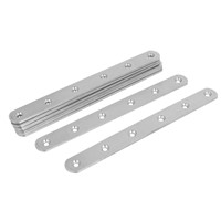 ELBA Afordable  Stainless Steel Flat Brackets Straight Mending Fixing Plates 3mm 8pcs