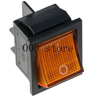 5pcs/lot Red blue black green yellow Light Illuminated 4 Pin DPST ON/OFF Snap in Rocker Switch 16A 250V AC