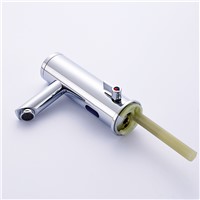 Fapully Automatic Inflrared Sensor Hand Touch Tap Hot Cold bathroom Sink Faucet Chrome Polished Bathroom Sensor Faucet Mixer