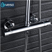 EVERSO Bathroom Shower Set Waterfall Shower Faucets Thermostatic Mixing Valve Thermostatic Shower Mixer
