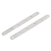 195mm x 20mm Straight Repair Joining Mending Flat Plate Brackets 2pcs