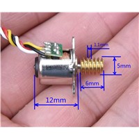 10PCS Diameter 10MM Two Phase Four Wire Micor Stepping Motor, 18 Degrees With Copper Worm Gear