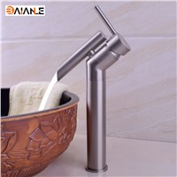Black/Chrome Brass Bathroom Faucet Basin Tap Single Handle Hot and Cold Water Mixer Taps
