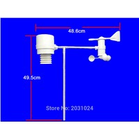 professional weather station wind speed wind direction temperature humidity rain 433Mhz