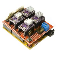 CNC V3 Shield + UNO R3 for Arduino Compatible Board + 4x TI DRV8825 StepStick Stepper Drivers Red+purple