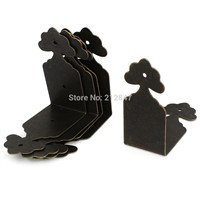 4pcs Right Angle Hardware Furniture Closet Cabinet Edge Corner Protector Bracket Bronze Tone