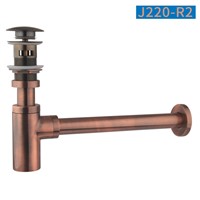 MTTUZK bronze antique gold brass wall platoon basin water into the wall under the water pipe  round water separator