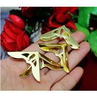 Gold Plated Book Scrapbooking Albums Menus Corner Protectors Metal Hollow Corners For Books,31*31*3mm,Fit 3mm,50Pcs