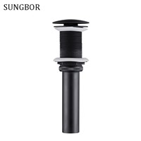 Bathroom Parts Basin Faucet Water Control Drain Copper Black Bronze Finish Solid Brass Sink Drain Tow Choices Accessories XS-381